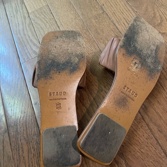 Staud Nina ruched slide sandals, 37 - Picture 3 of 3